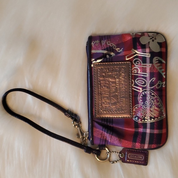 Coach Handbags - Coach Poppy Tartan Plaid Wristlet